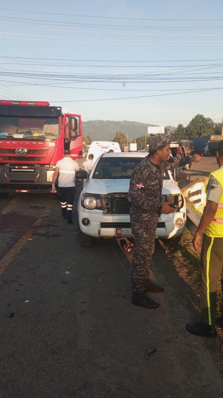 Sistema 911 coordina asistencia en accidente múltiple en Bonao