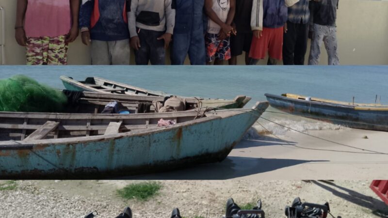 La Armada de República Dominicana intercepta cuatro embarcaciones Haitianas realizando pesca ilegal en aguas nacionales.
