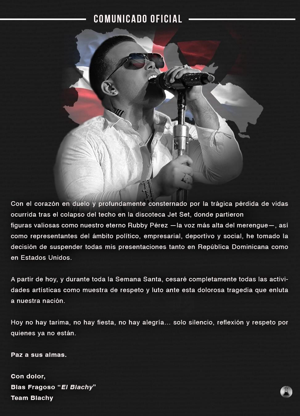 El Blachy envia sus condolencias tras la tragedia del 8 de abril 