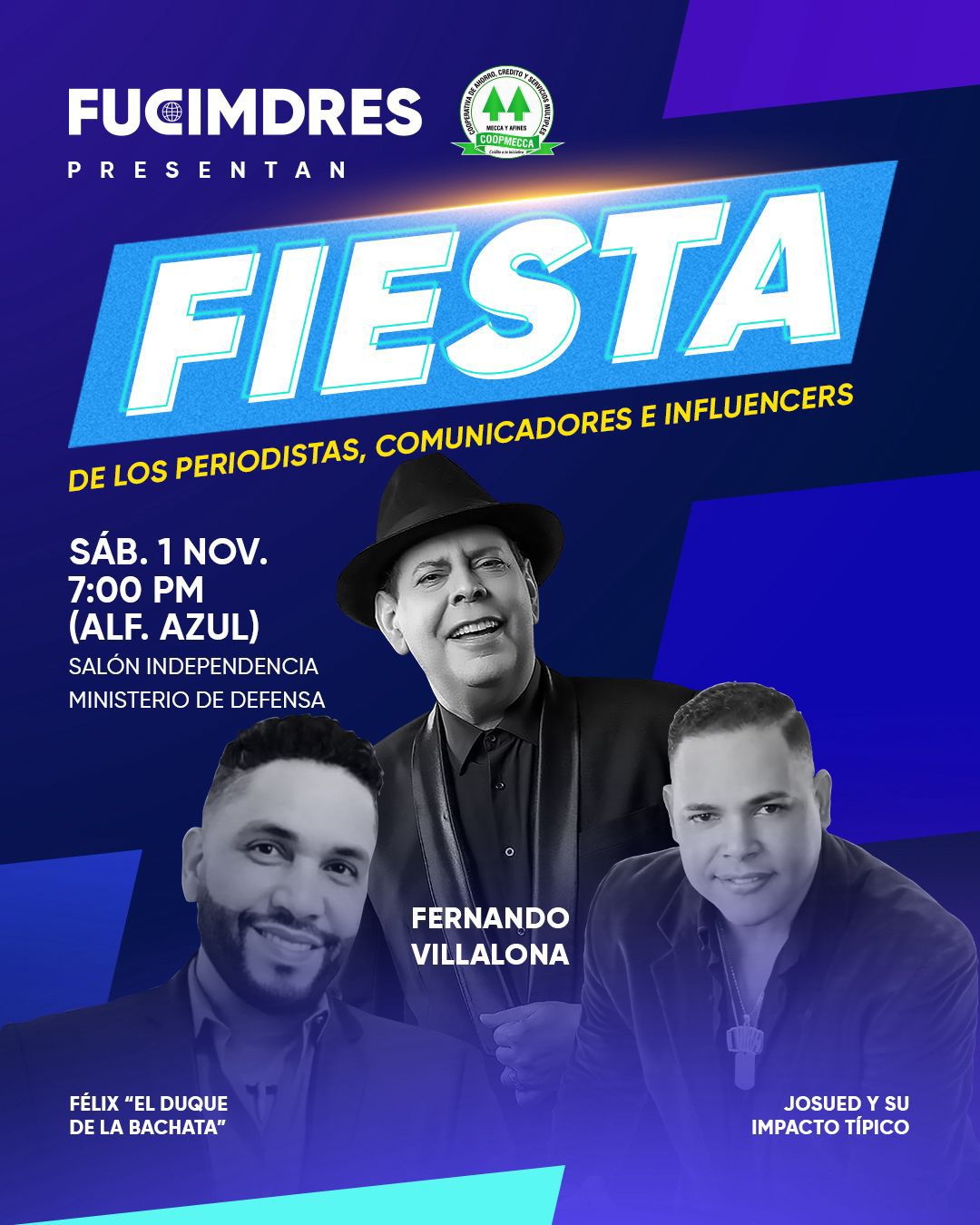 FUCIMDRES celebrará la gran fiesta de los periodistas, comunicadores e influencers con Fernando Villalona como invitado estelar 
