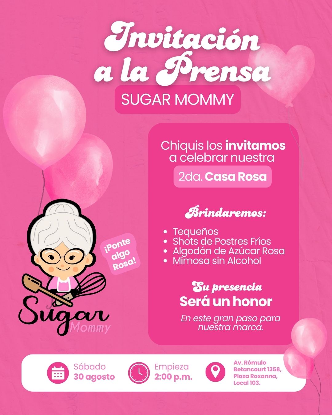 Sugar Mommy RD inaugura su segunda sucursal: Casa Rosa Bella Vista