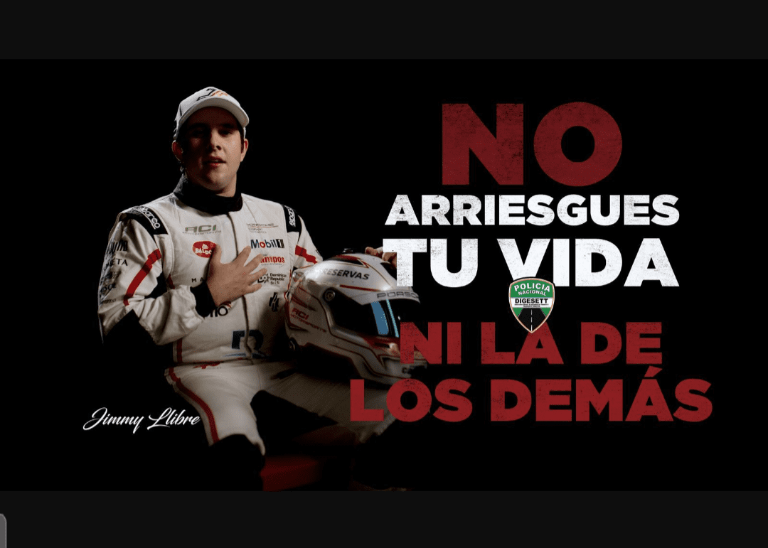 DIGESETT presenta segundo video que alerta sobre el exceso de velocidad junto al piloto profesional dominicano de automovilismo Jimmy Llibre
