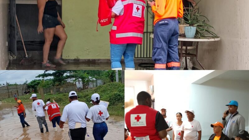Cruz Roja Dominicana, filial Herrera, refuerza labores humanitarias tras desbordamiento cañada de Guajimía 