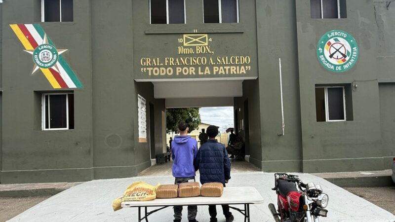 Ejército ocupa marihuana y apresa dos hombres en Dajabón