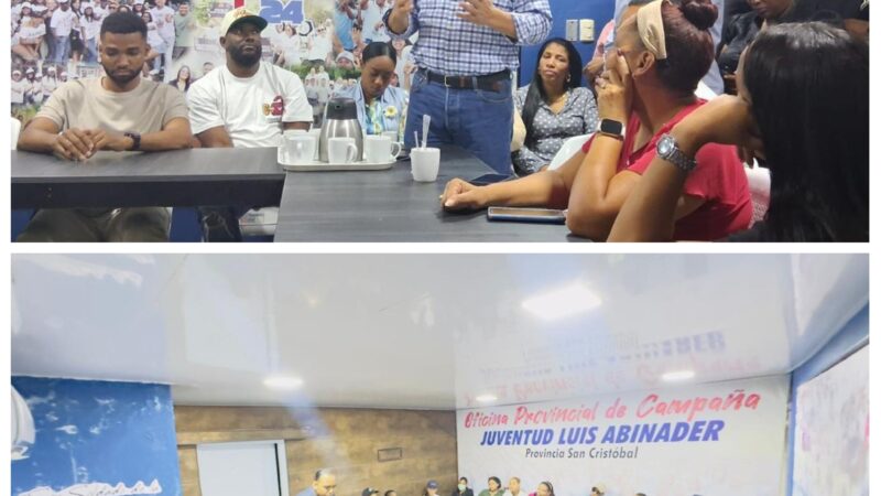 Fernando Paniagua (Nando) y Reily Feliz, realizan encuentro con los coordinadores San Cristóbal