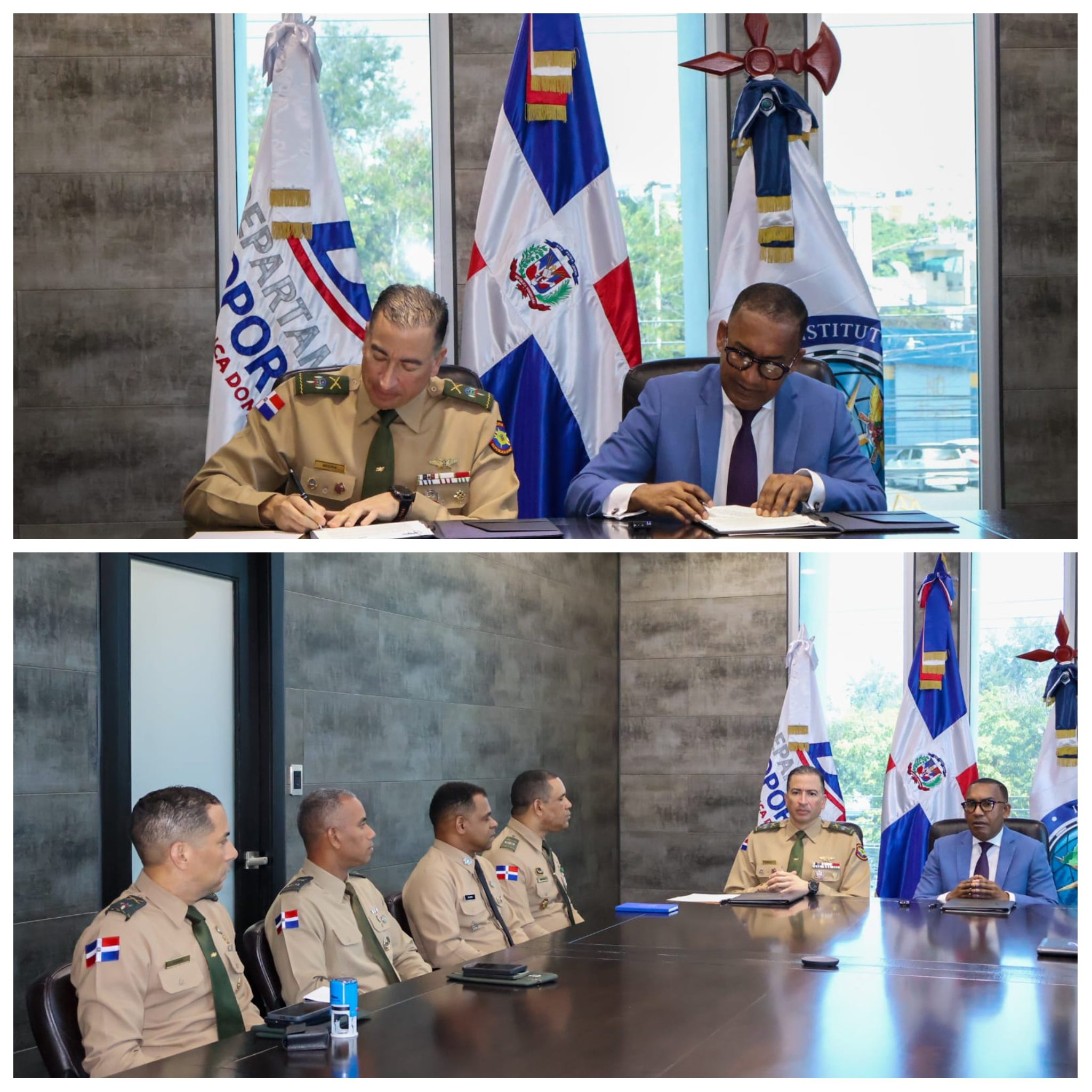 Instituto Cartográfico Militar y Departamento Aeroportuario firman acuerdo de cooperación interinstitucional.   