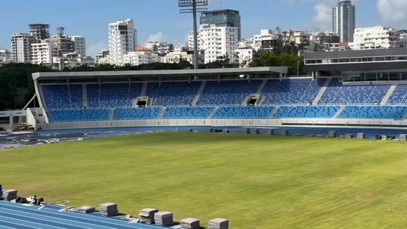 Ministro Kelvin Cruz presenta área verde del Estadio Félix Sánchez 72 horas después de evento artístico