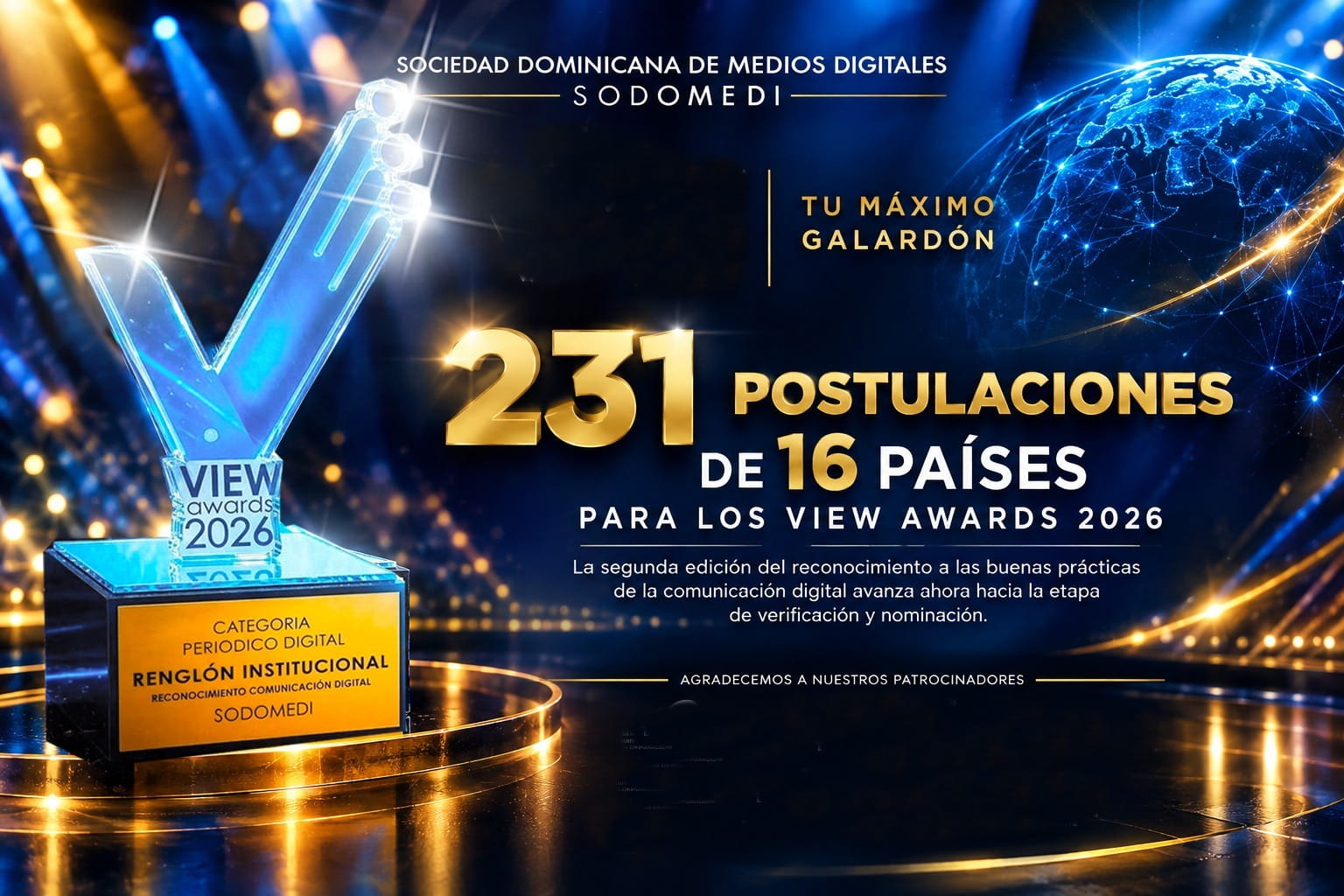 SODOMEDI recibe 231 postulaciones de 16 países para los View Awards 2026