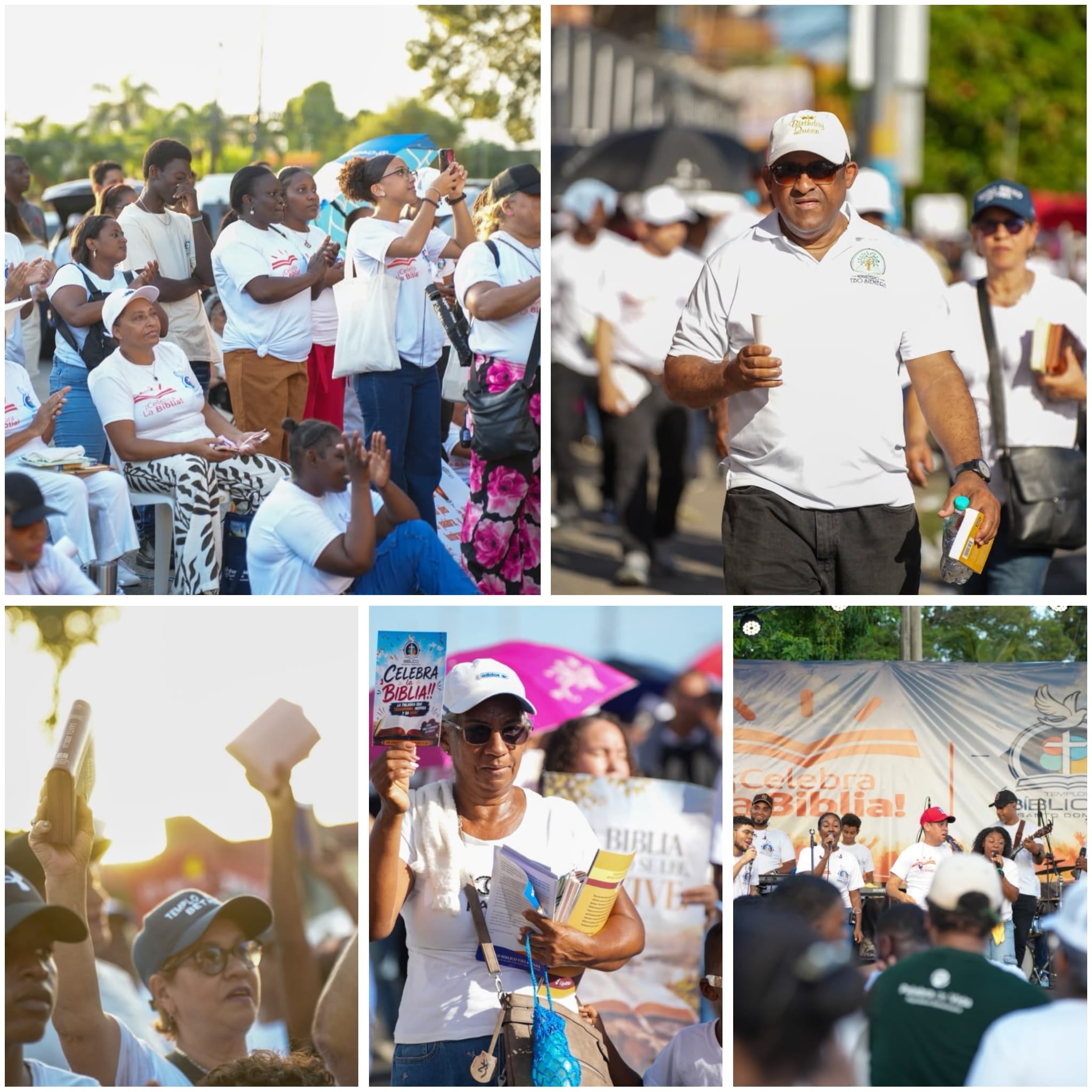 Cientos de personas se unen en Santo Domingo Este para exaltar la Palabra de Dios en la marcha caravana “Celebra la Biblia 2026”