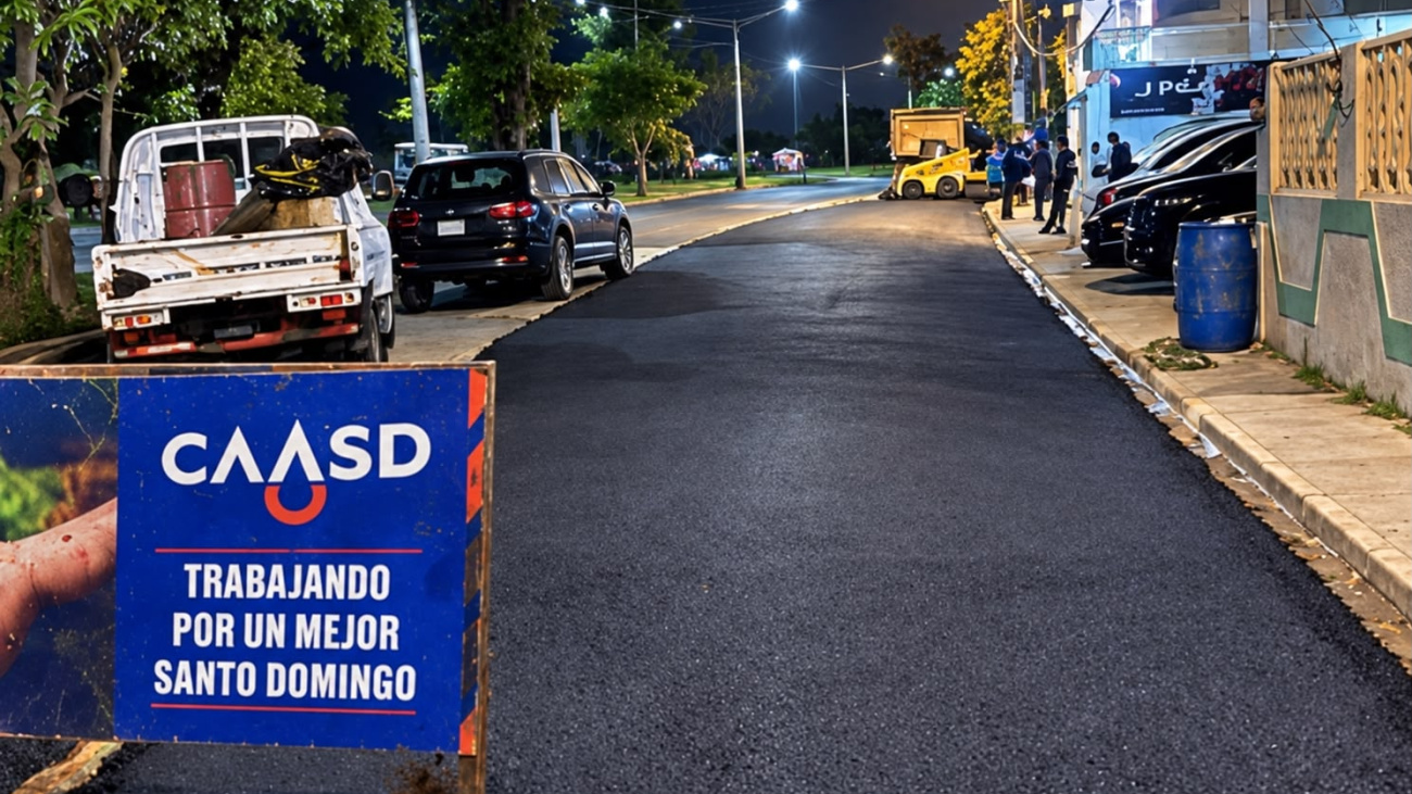 Caasd asfalta 12,000 metros cuadrados de calles luego de trabajos para optimizar servicio en distintos sectores