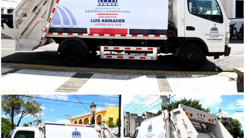 La Vega recibe nuevo camión recolector de desechos sólidos donado por el presidente Luis Abinader