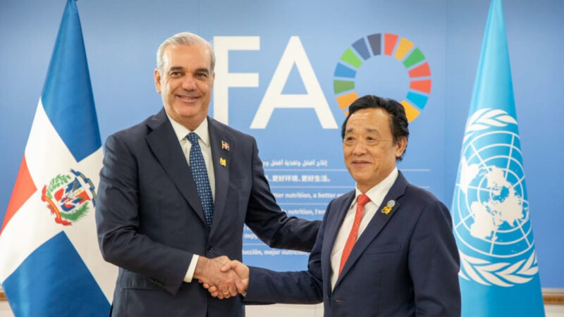 Director general de la FAO informa que el presidente Luis Abinader recibirá la Medalla Agrícola, la más alta condecoración otorgada por el organismo internacional por sus aportes a la seguridad alimentaria y la lucha contra el hambre